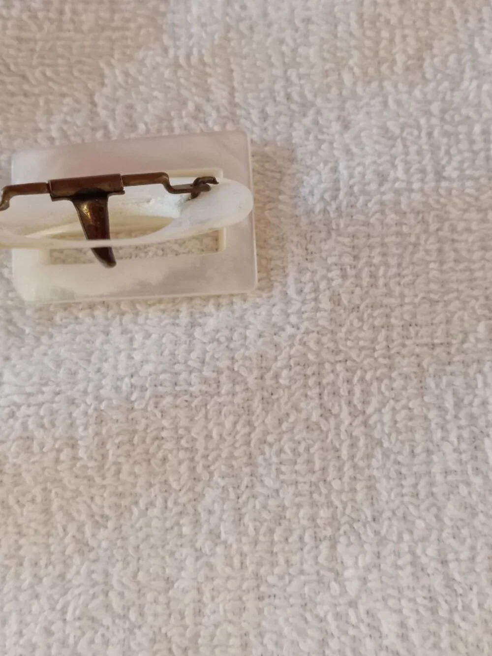 Vintage Mother of Pearl Belt or Scarf Slide Buckles (2)